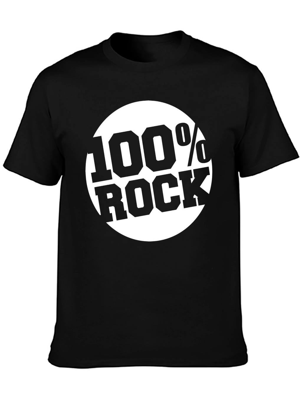 100% Rock Graphic Black T-Shirt