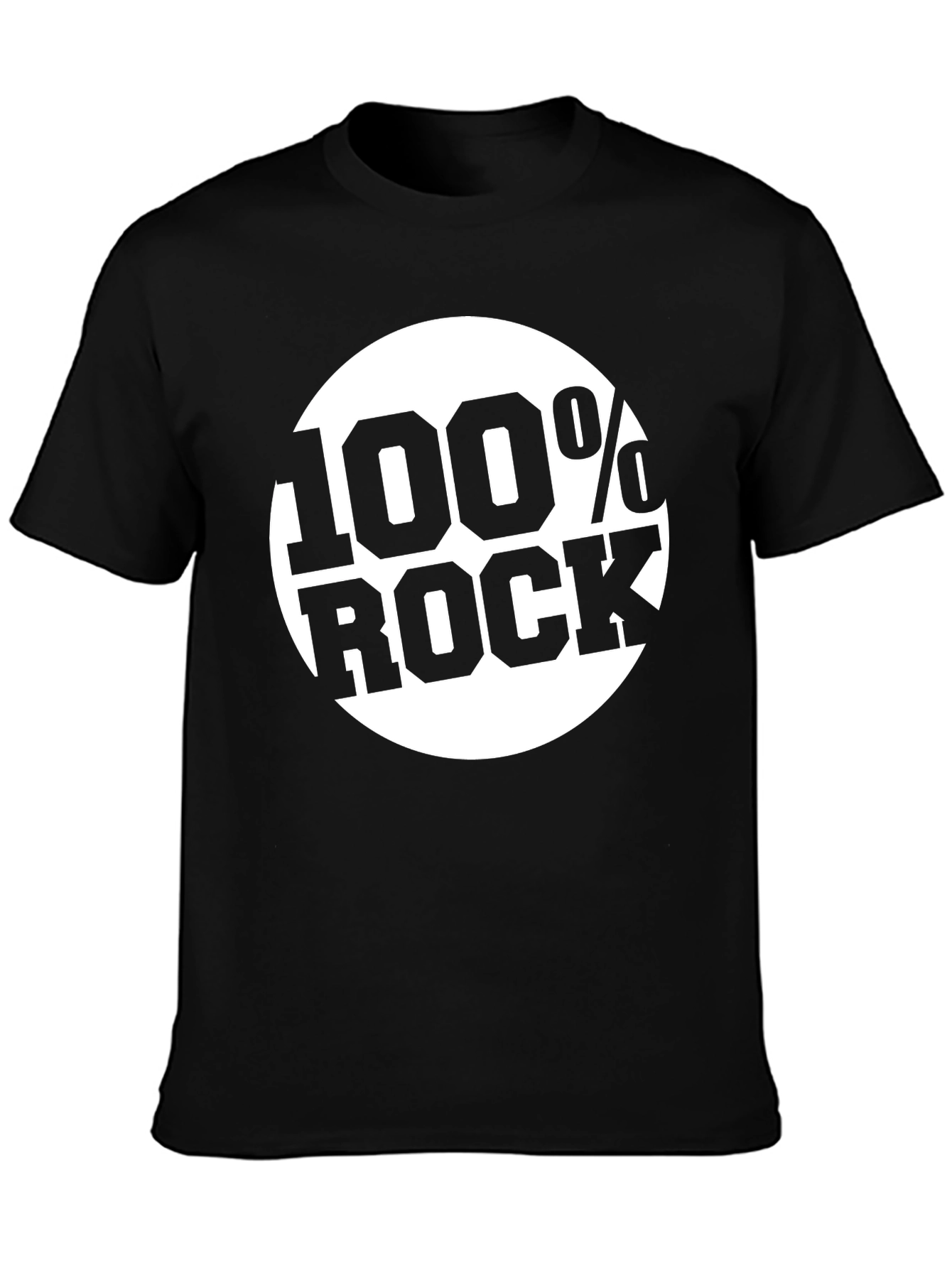 100% Rock Graphic Black T-Shirt
