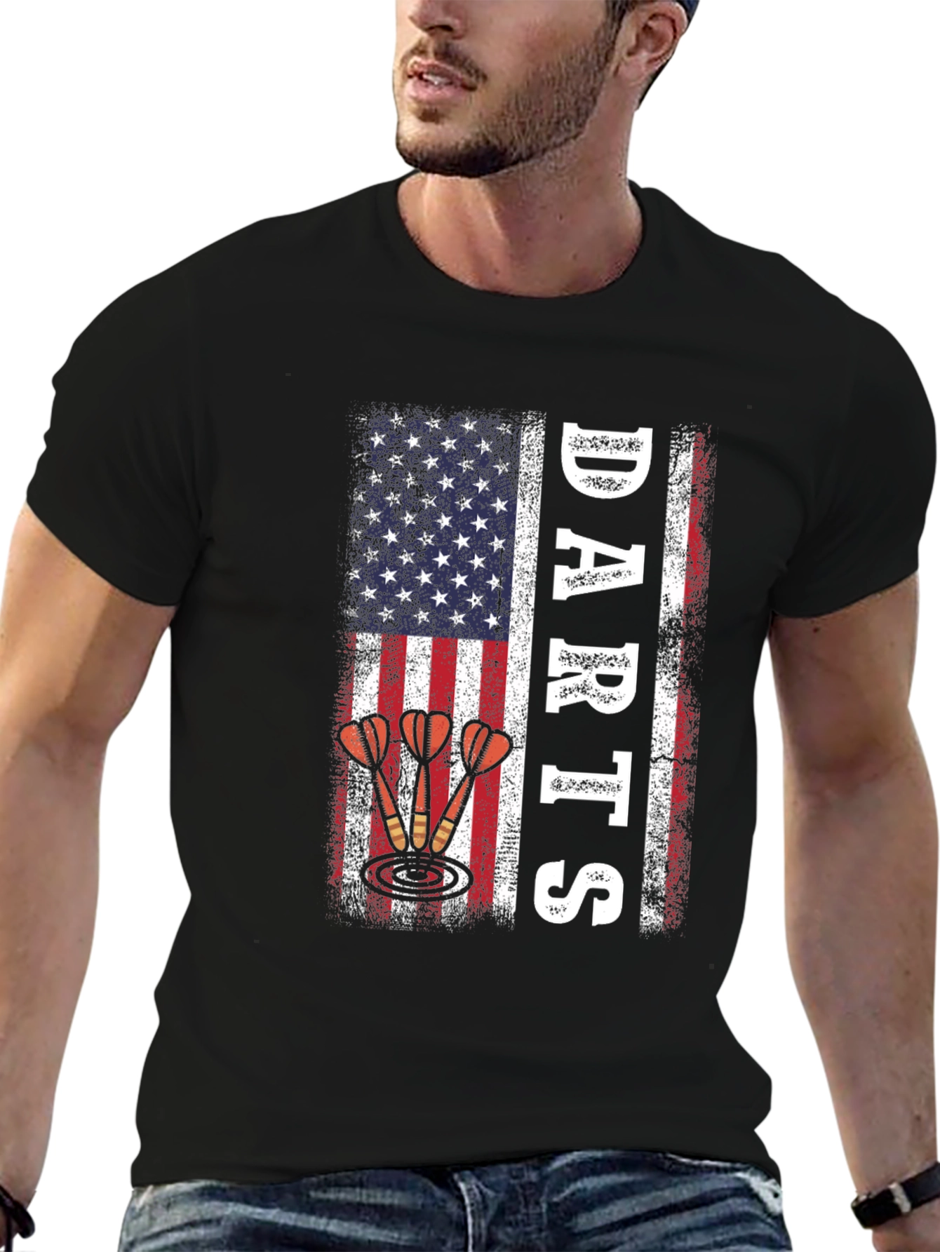 Darts American Flag Patriotic T-Shirt