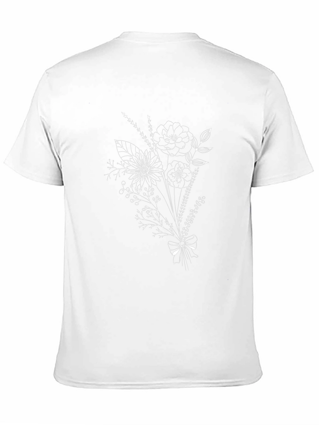 Floral Bouquet Graphic Tee - Stylish Black T-Shirt