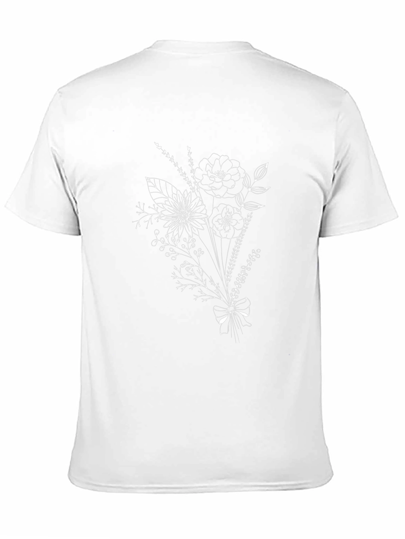 Floral Bouquet Graphic Tee - Stylish Black T-Shirt