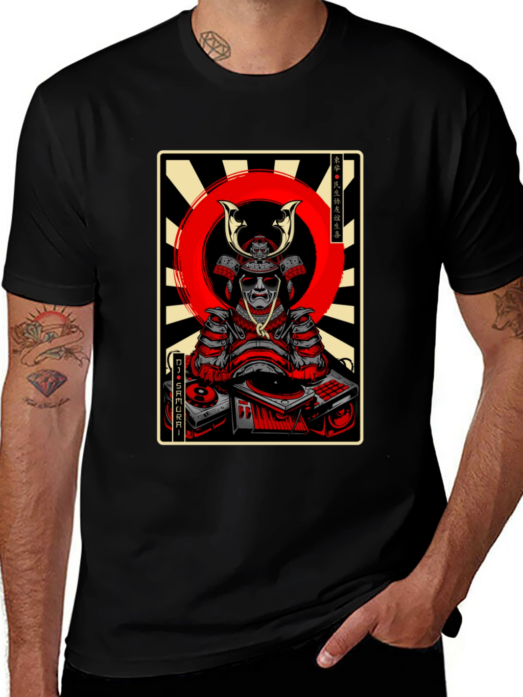 DJ Samurai Graphic Tee - Black