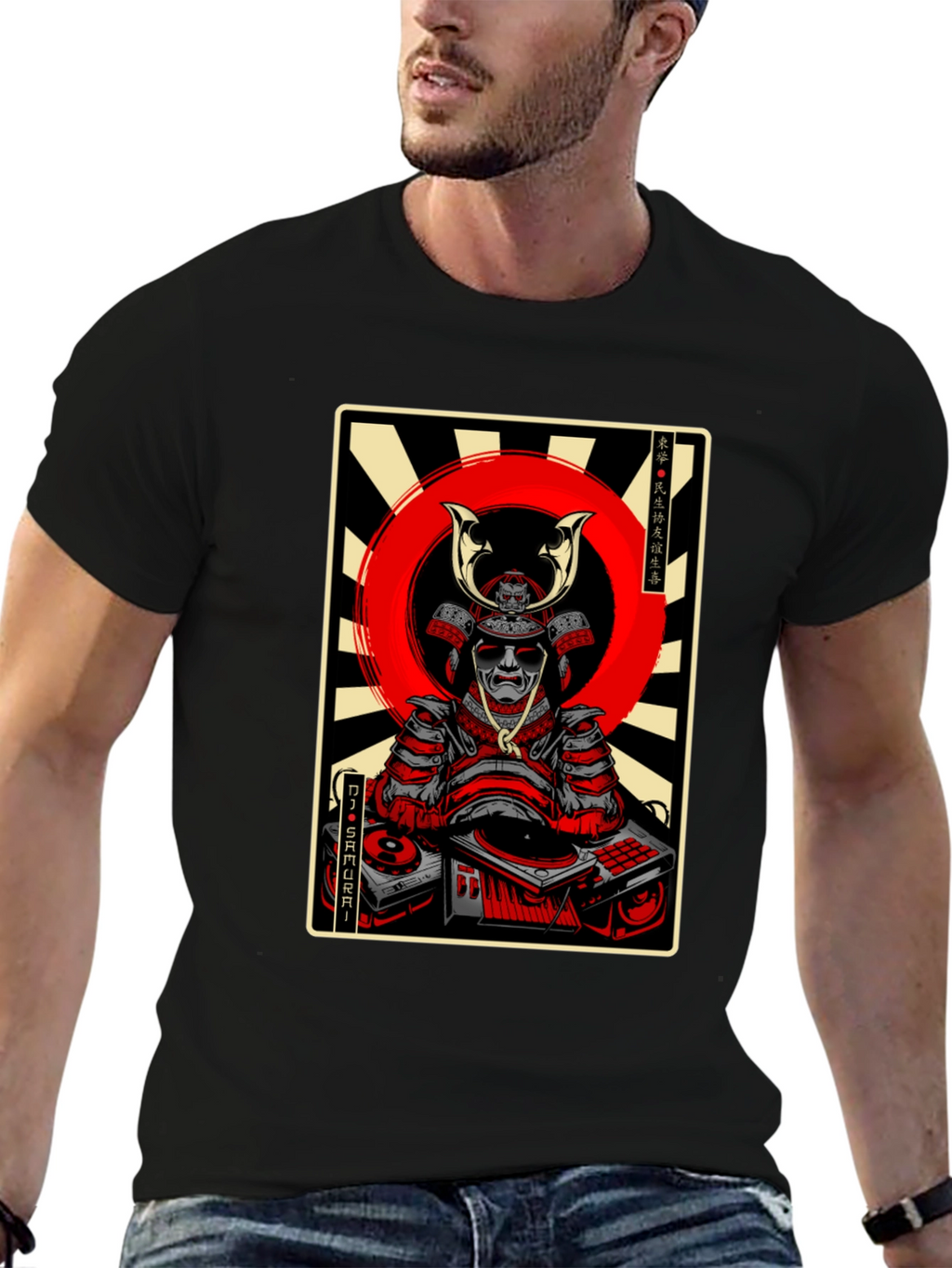 DJ Samurai Graphic Tee - Black