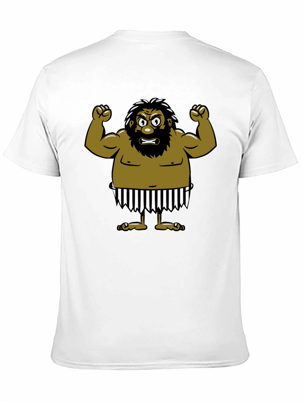 Caveman Cartoon Black T-Shirt