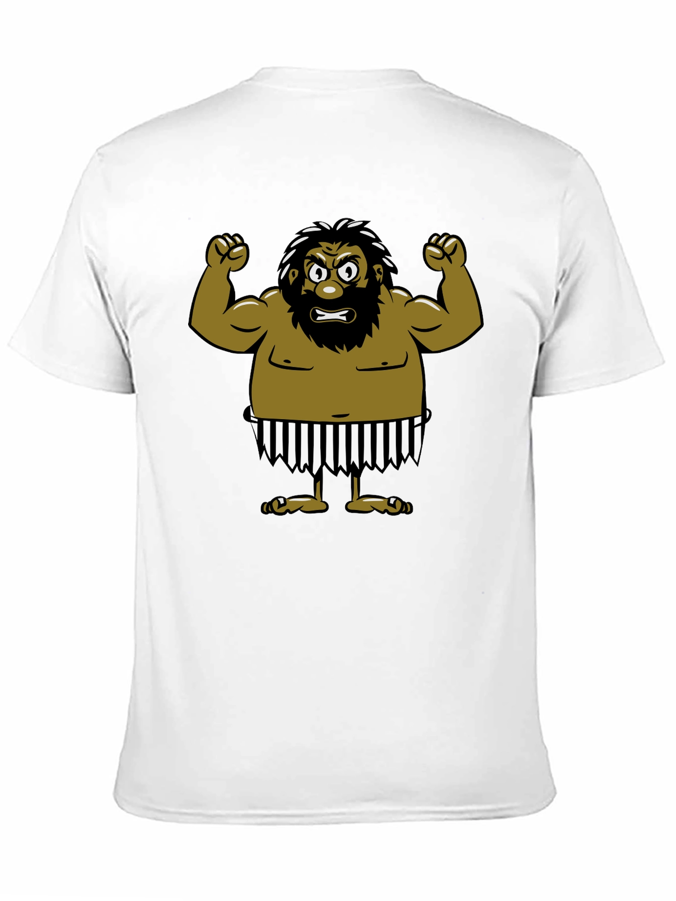 Caveman Cartoon Black T-Shirt