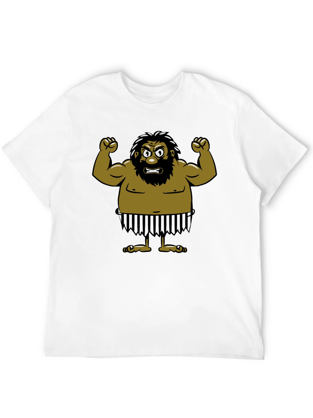Caveman Cartoon Black T-Shirt
