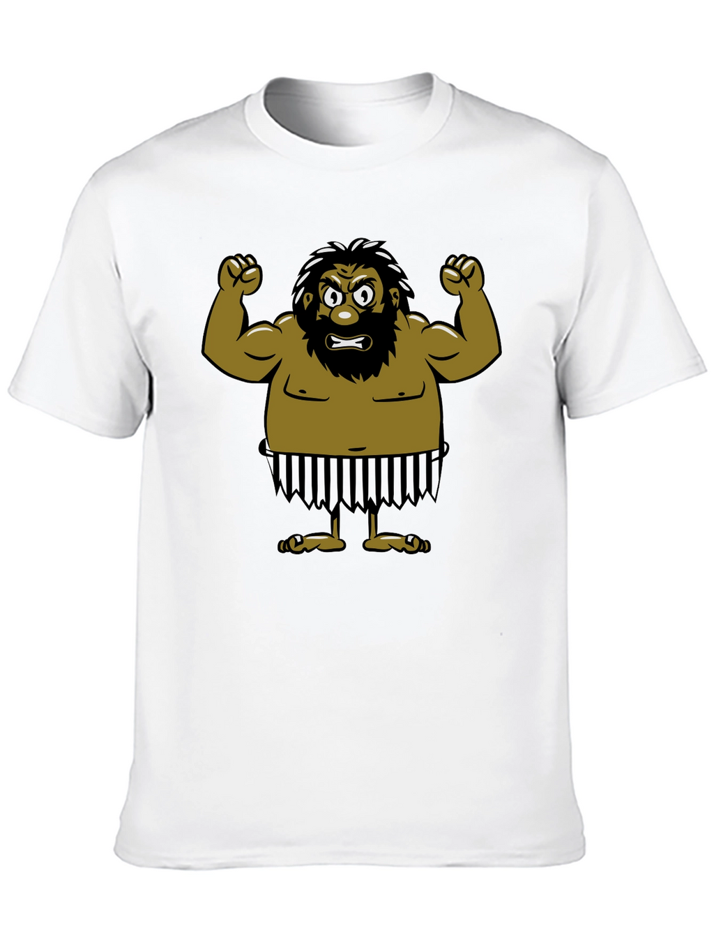Caveman Cartoon Black T-Shirt