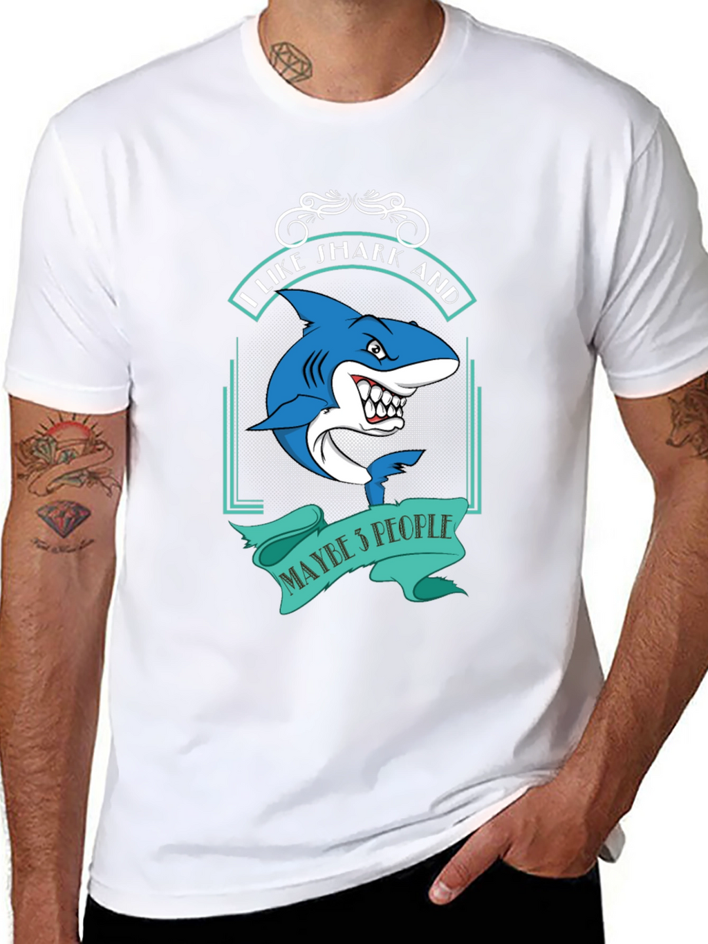 I Like Sharks and Maybe 5 People Funny T-Shirt