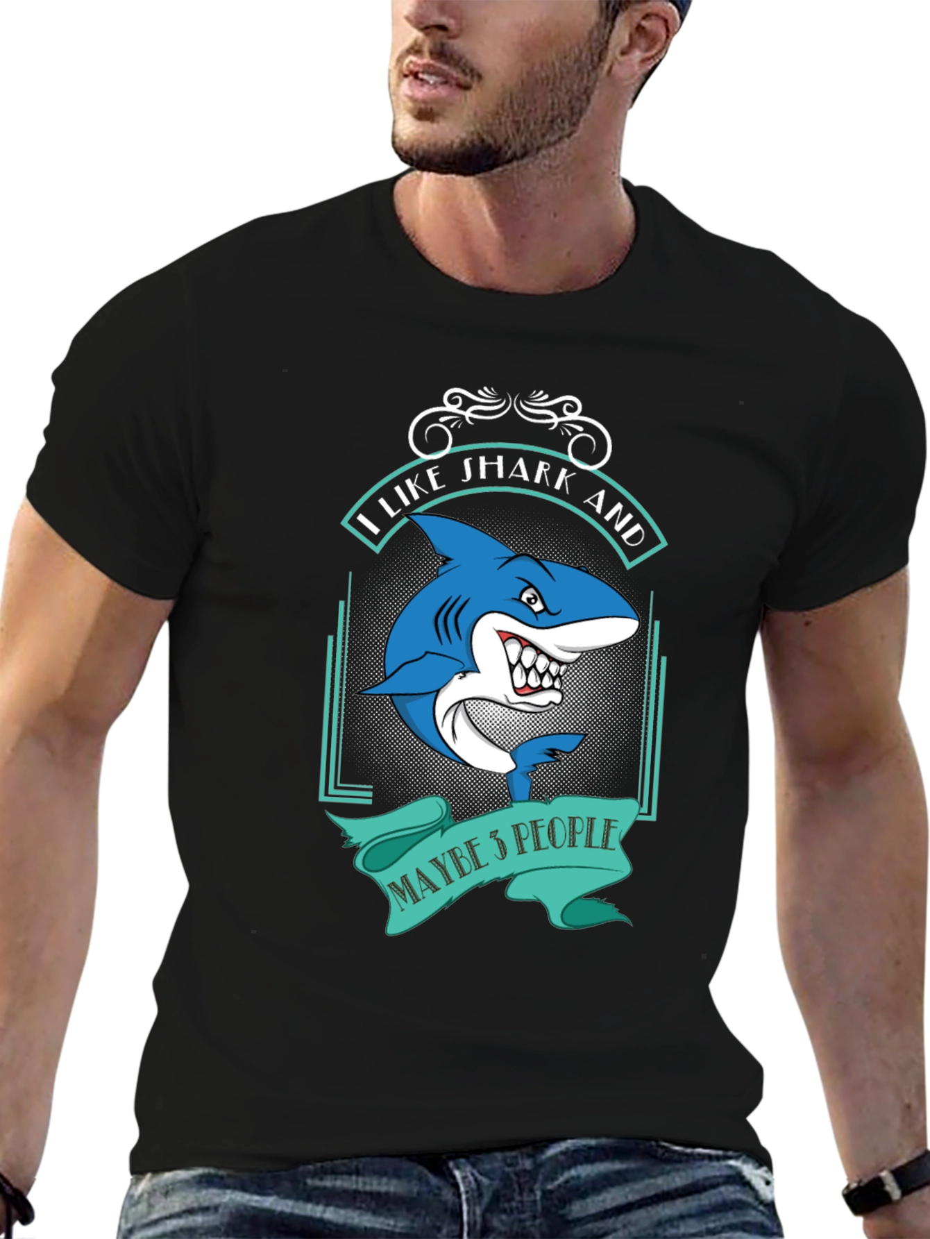 I Like Sharks and Maybe 5 People Funny T-Shirt