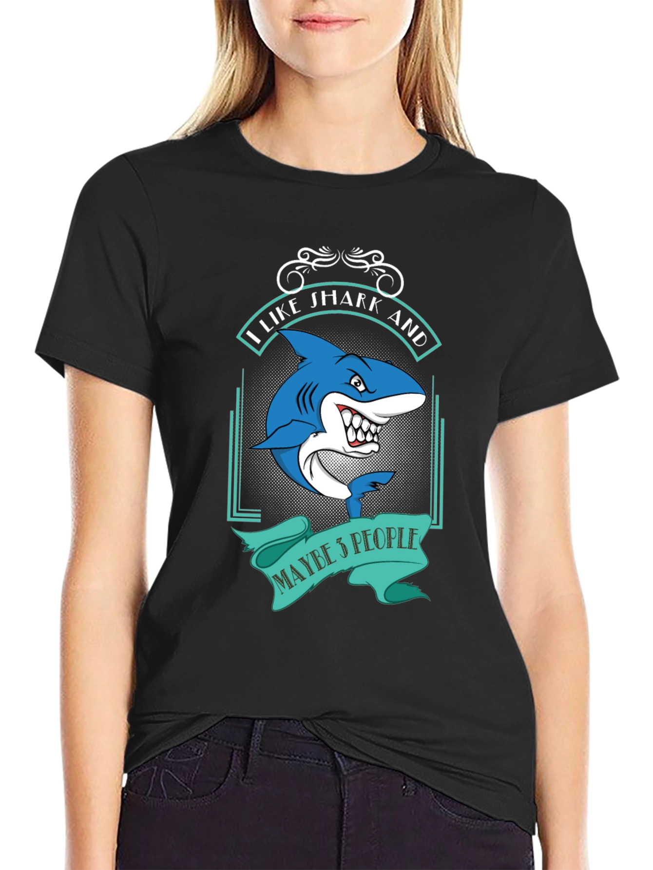 I Like Sharks and Maybe 5 People Funny T-Shirt