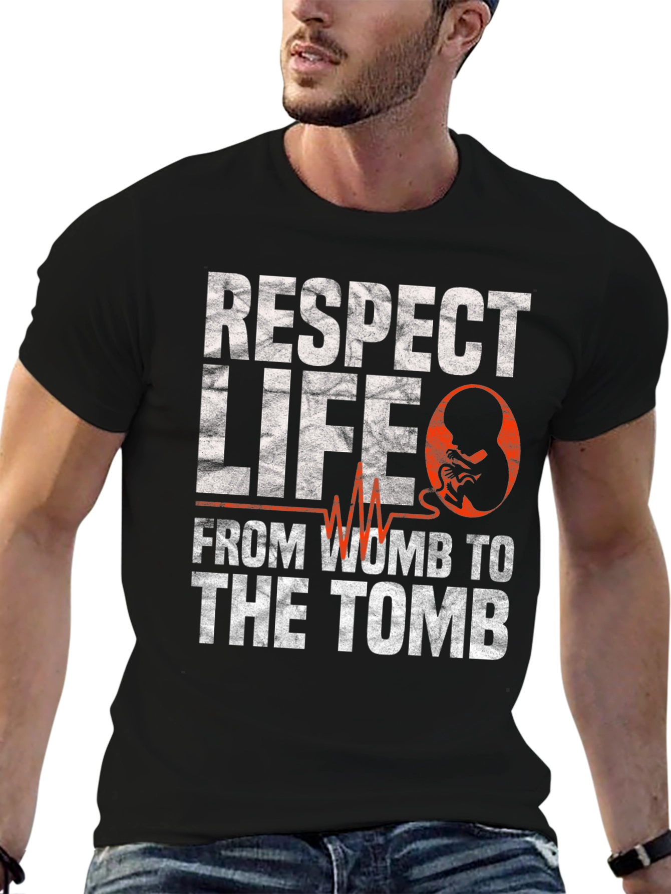 Respect Life From Womb to Tomb Pro-Life T-Shirt