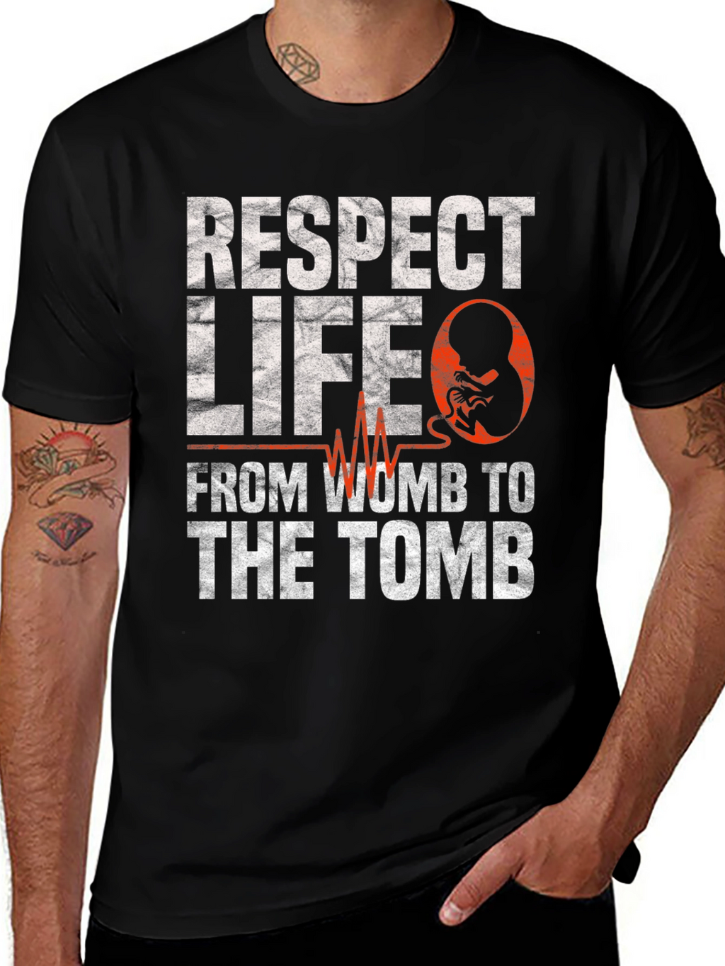 Respect Life From Womb to Tomb Pro-Life T-Shirt