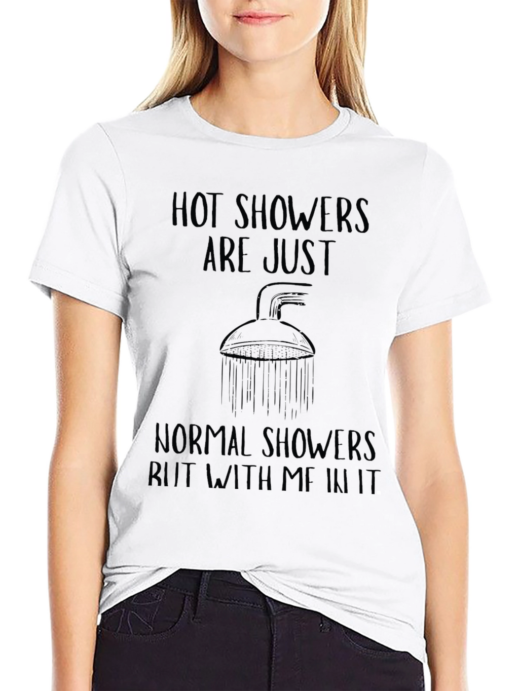 Funny Hot Showers T-Shirt Novelty Graphic Tee