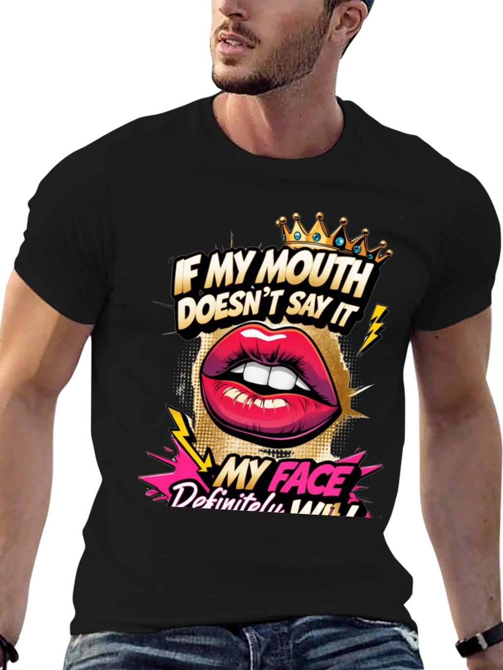 Sarcastic Graphic Tee - My Face Says It All