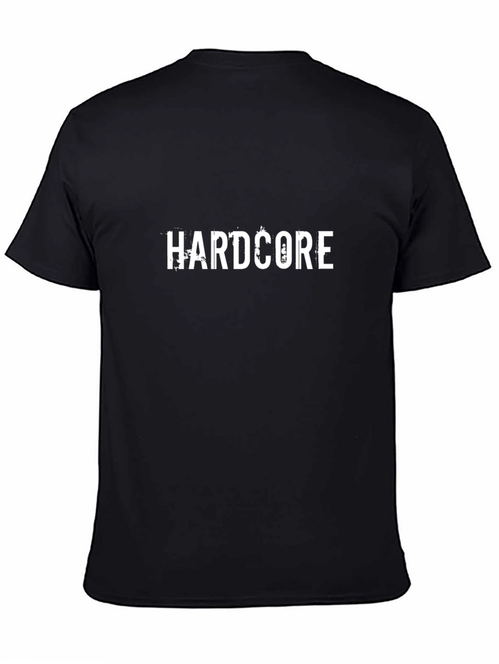 Hardcore Graphic Print Black T-Shirt