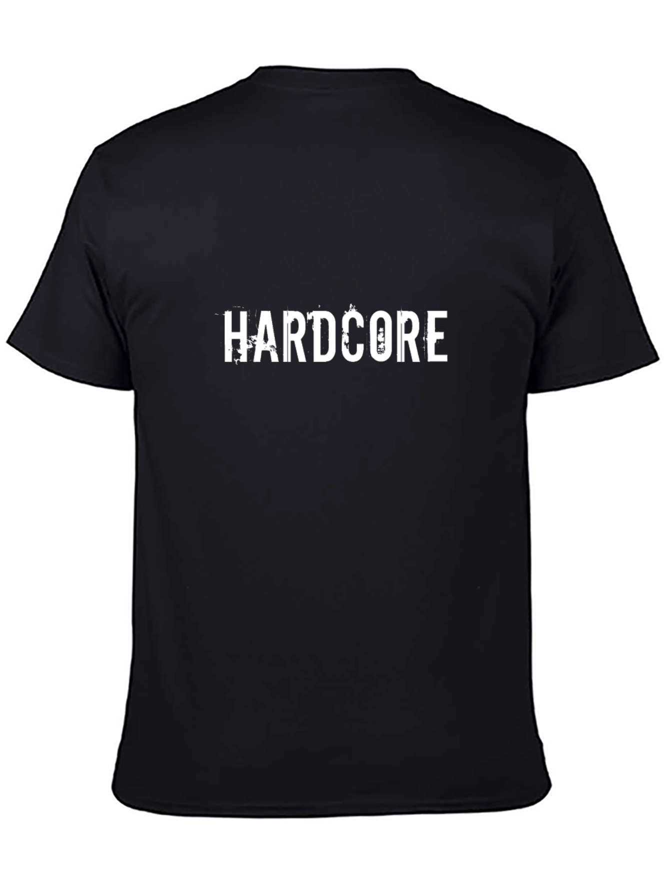 Hardcore Graphic Print Black T-Shirt
