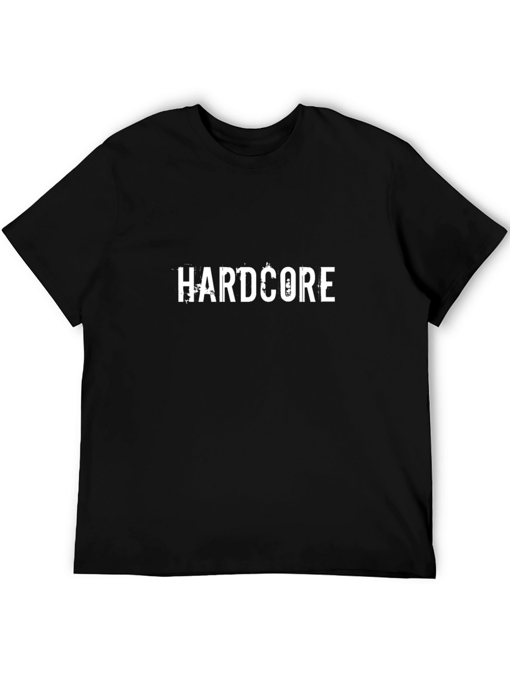 Hardcore Graphic Print Black T-Shirt