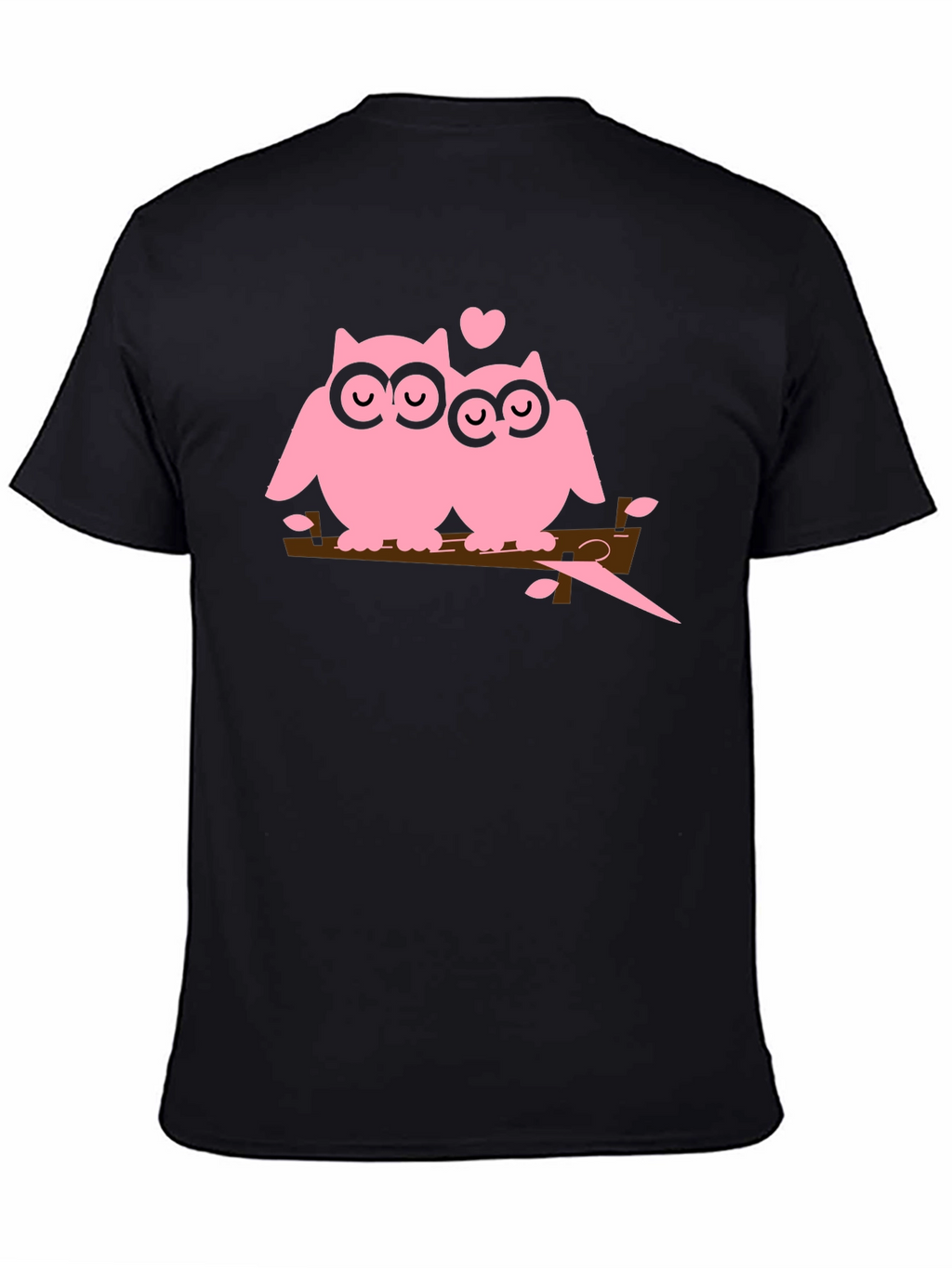 Owl Love T-Shirt - Pink Owls on Branch