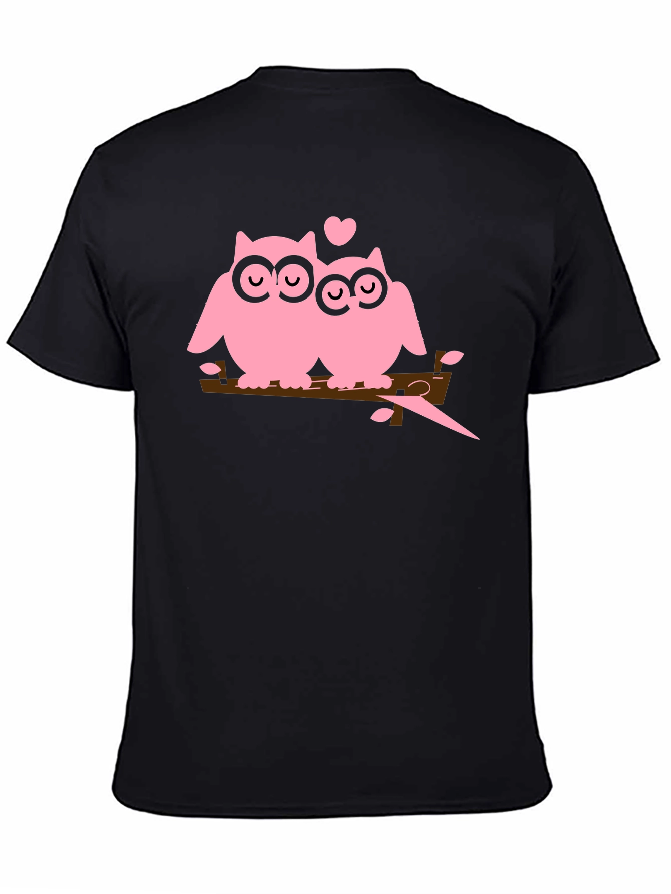 Owl Love T-Shirt - Pink Owls on Branch
