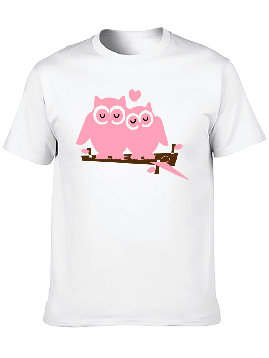 Owl Love T-Shirt - Pink Owls on Branch