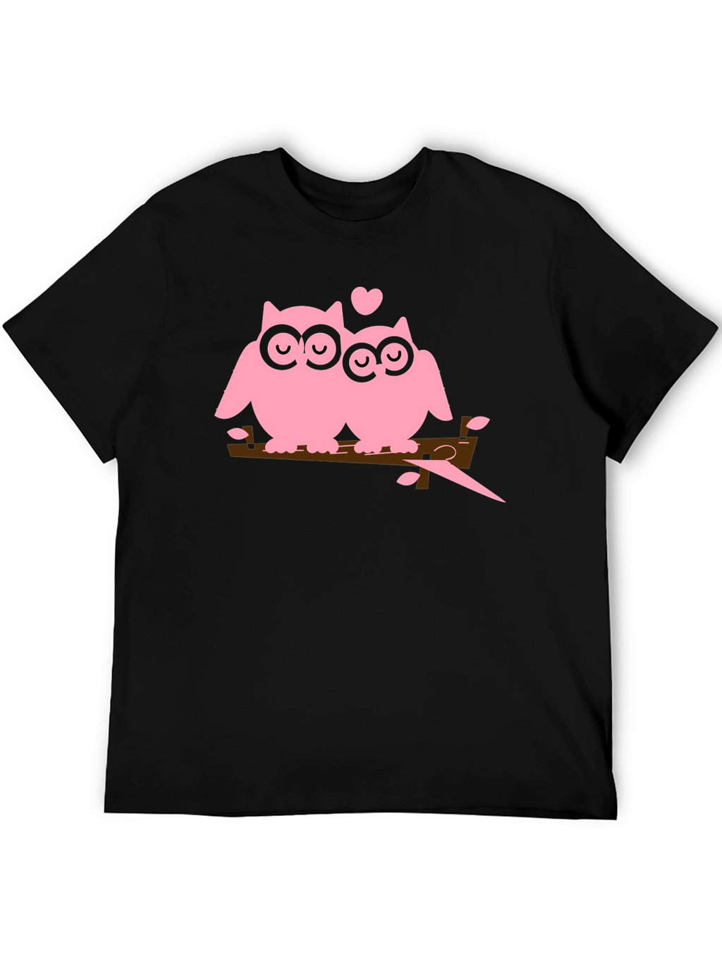 Owl Love T-Shirt - Pink Owls on Branch