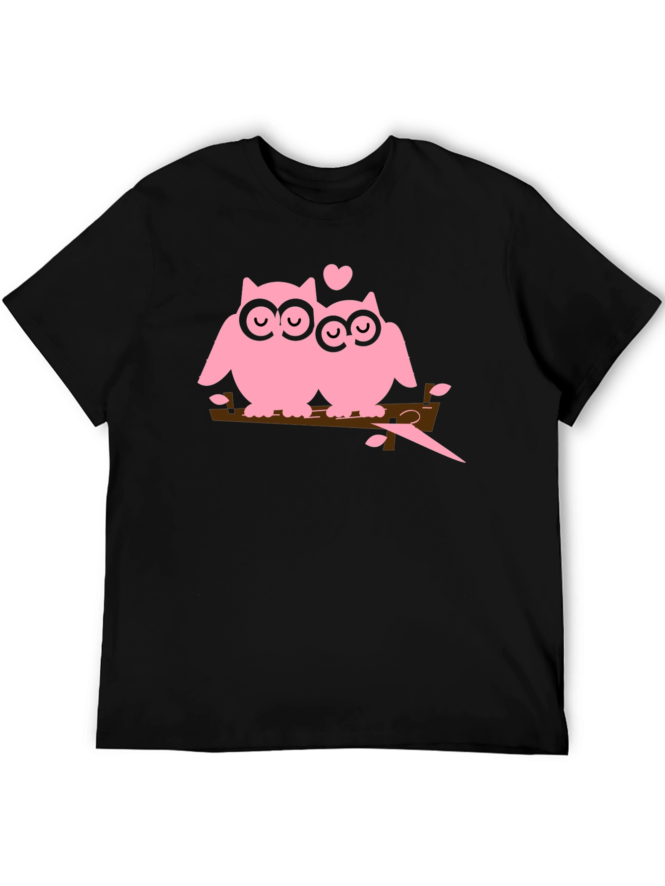 Owl Love T-Shirt - Pink Owls on Branch