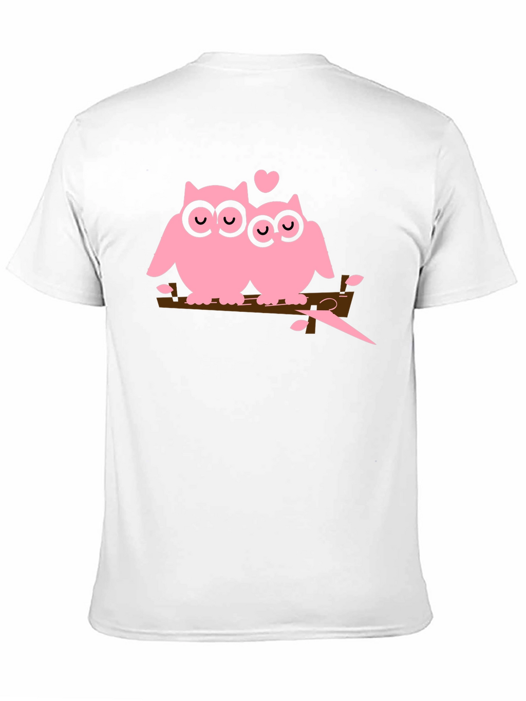 Owl Love T-Shirt - Pink Owls on Branch