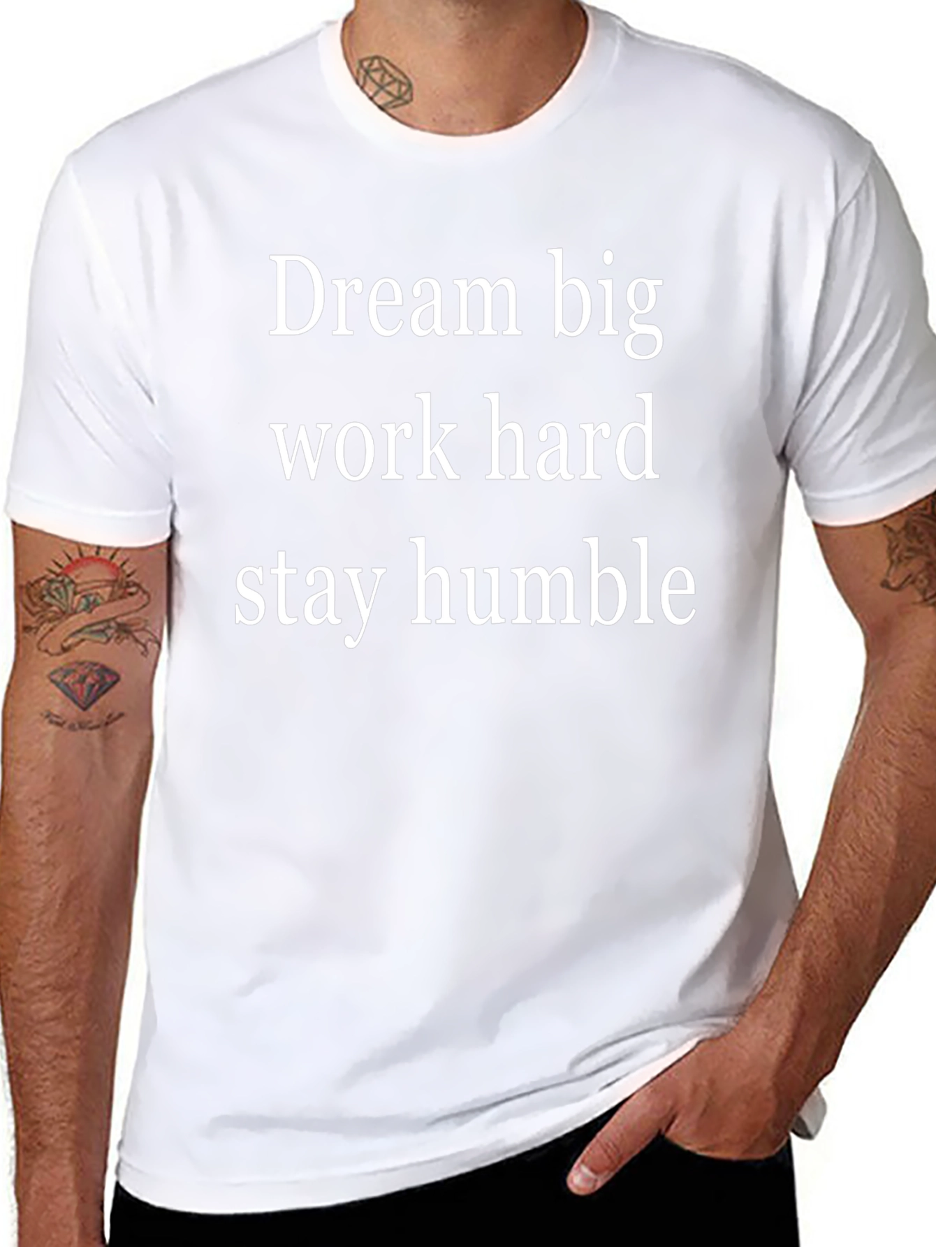 Motivational T-Shirt: Dream Big Work Hard