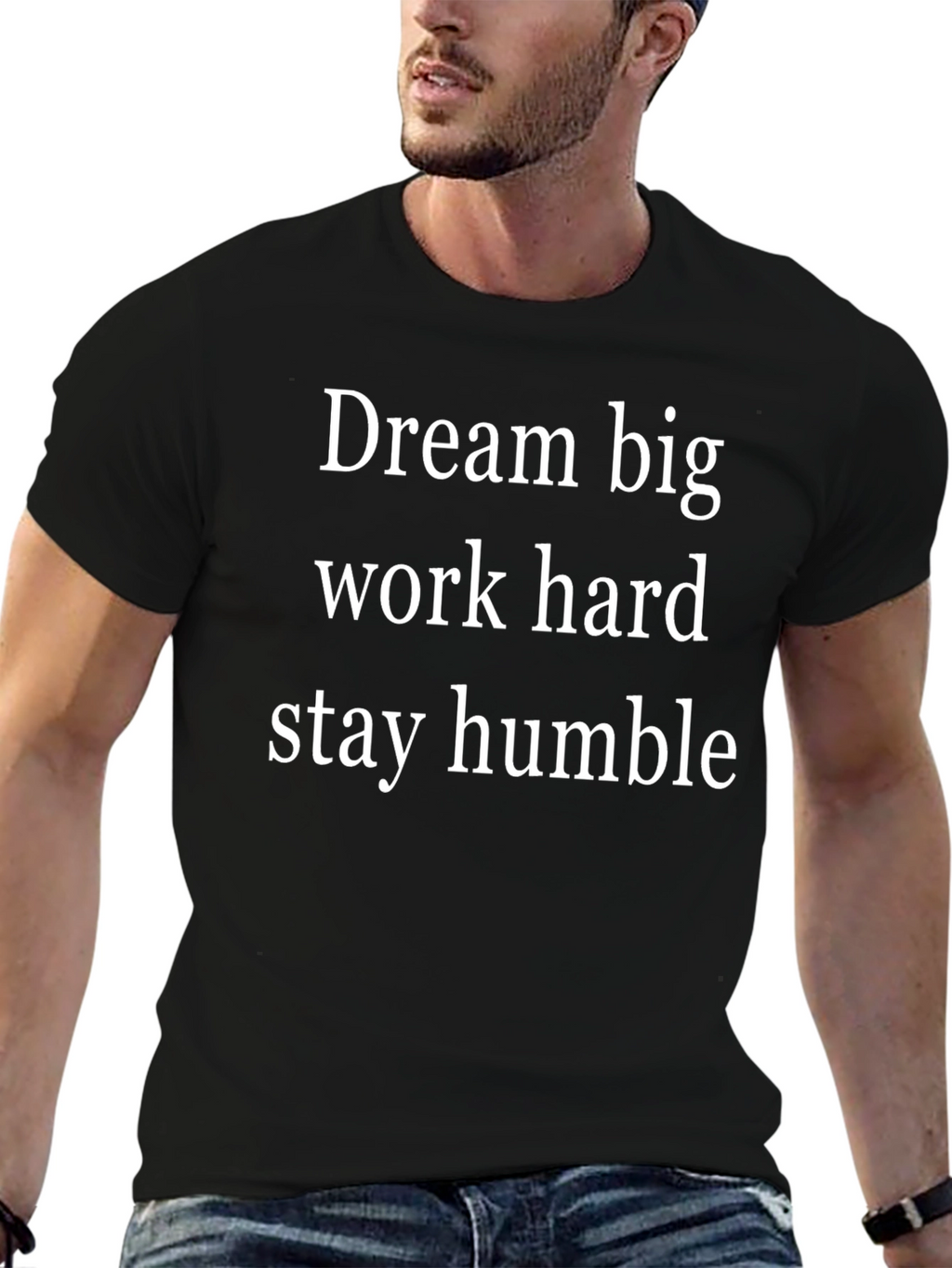 Motivational T-Shirt: Dream Big Work Hard