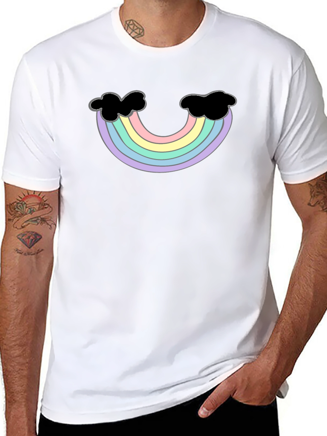 Pastel Rainbow T-Shirt - Unique Design