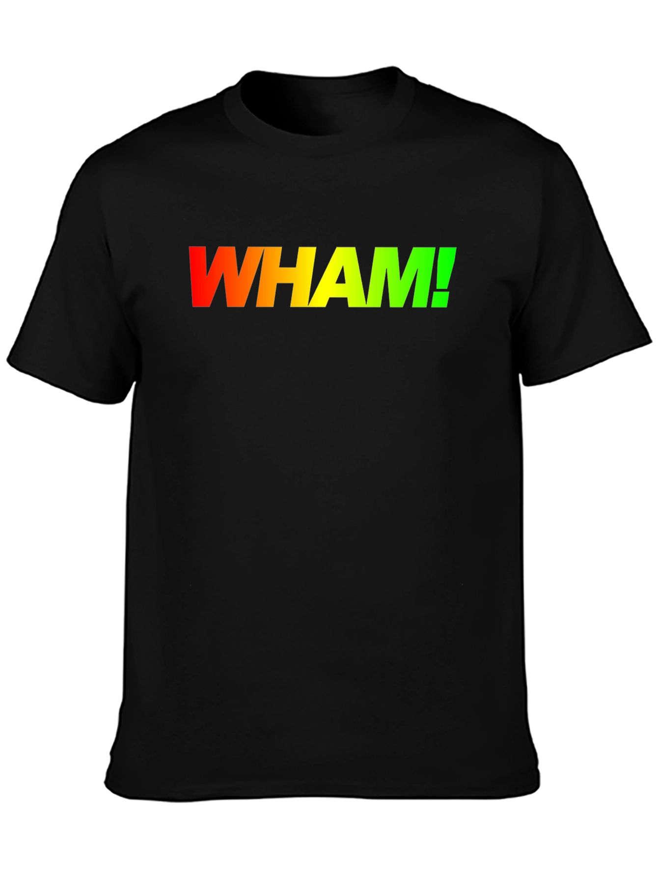 Retro WHAM! Gradient Logo Black T-Shirt