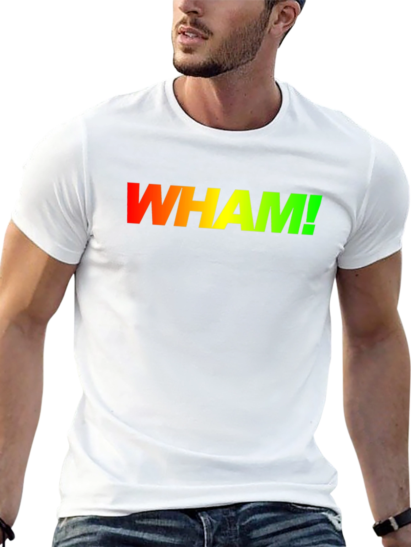 Retro WHAM! Gradient Logo Black T-Shirt