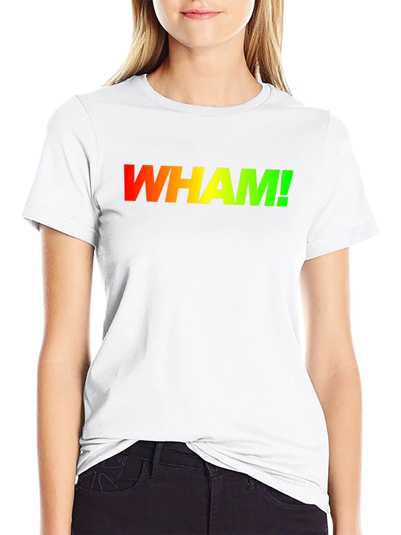 Retro WHAM! Gradient Logo Black T-Shirt
