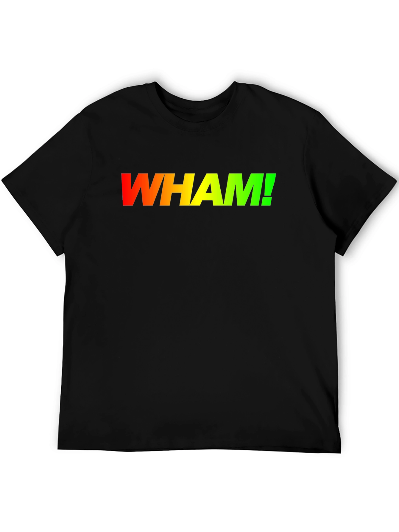 Retro WHAM! Gradient Logo Black T-Shirt