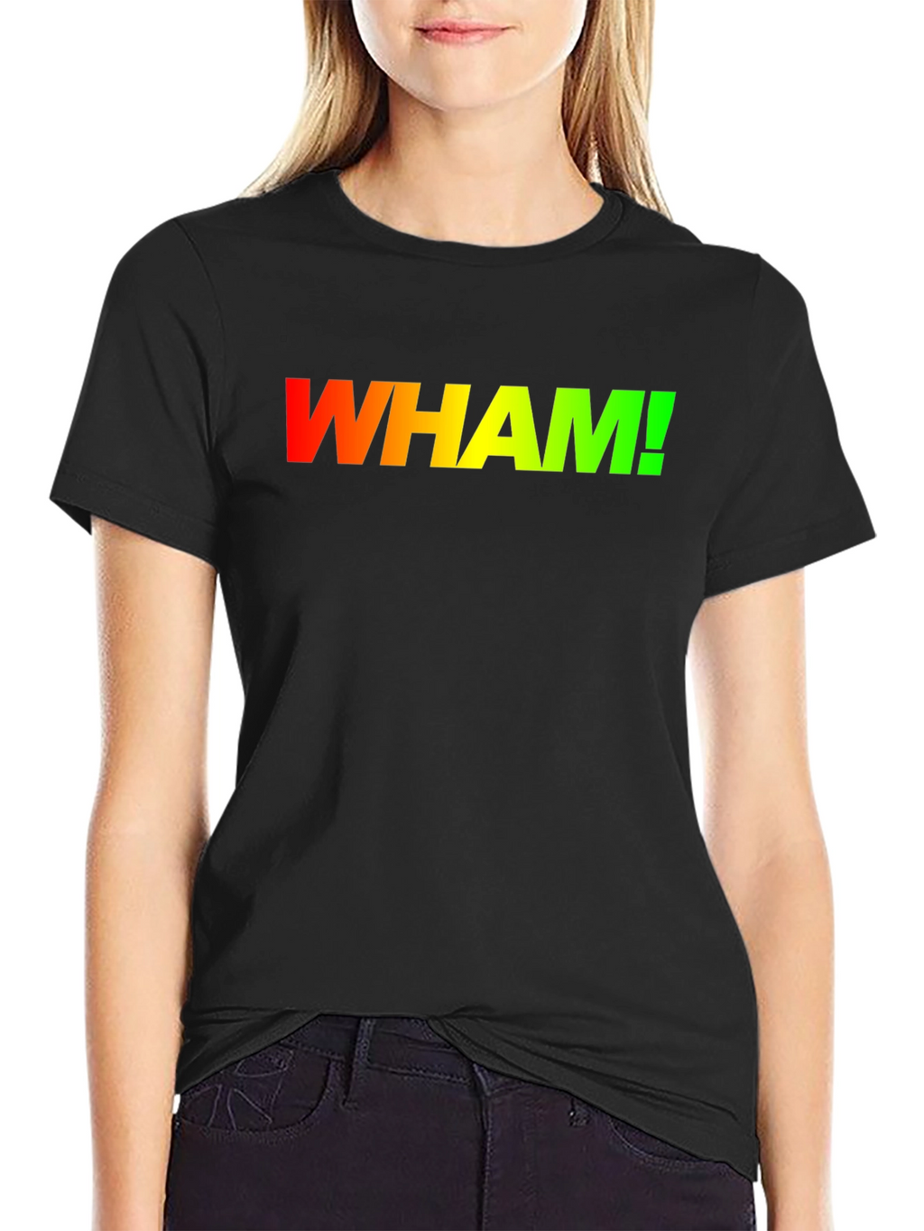 Retro WHAM! Gradient Logo Black T-Shirt