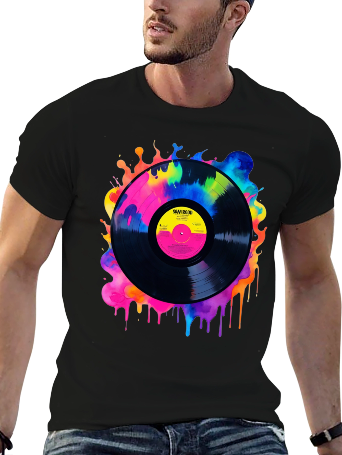 Retro Vinyl Record Graphic Tee
