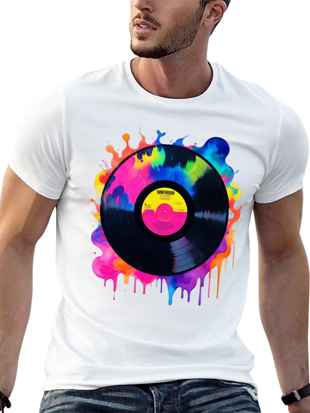 Retro Vinyl Record Graphic Tee