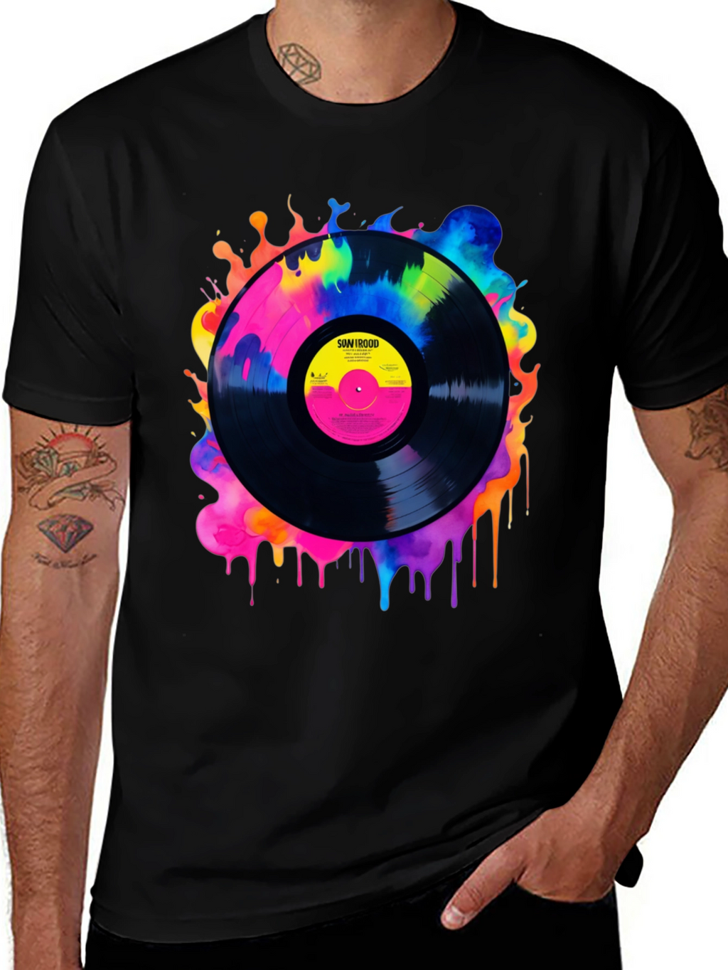 Retro Vinyl Record Graphic Tee