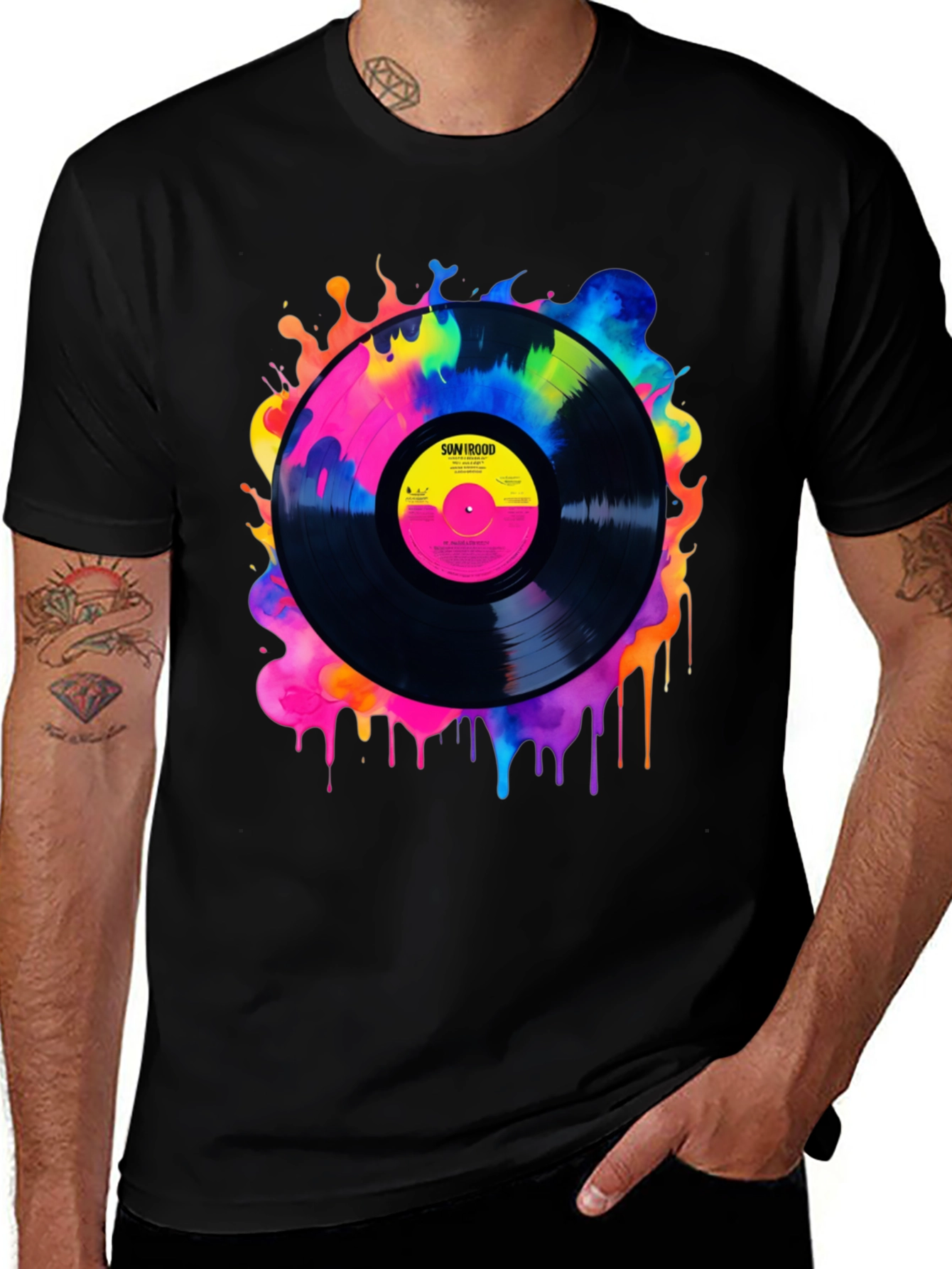 Retro Vinyl Record Graphic Tee
