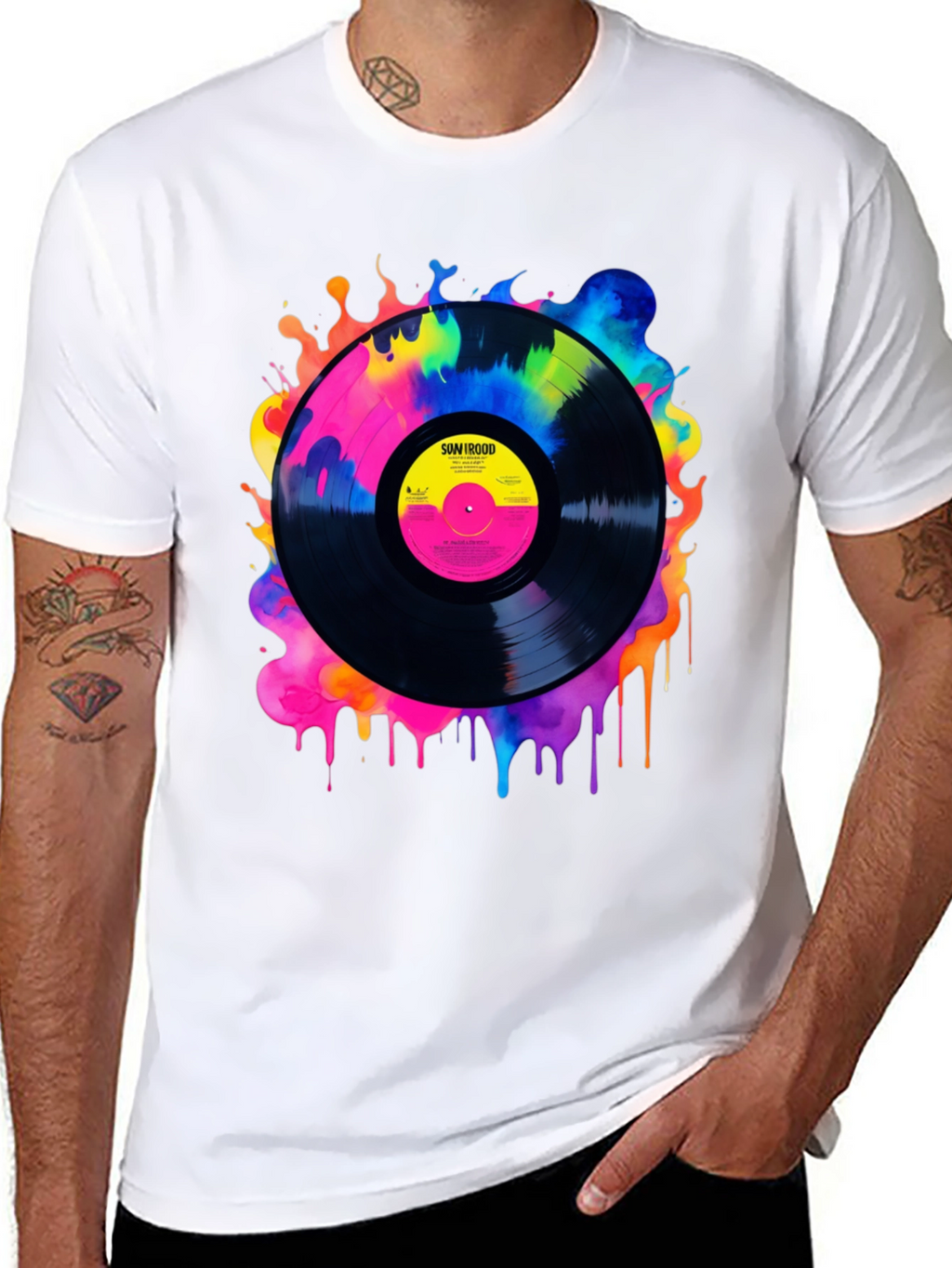 Retro Vinyl Record Graphic Tee