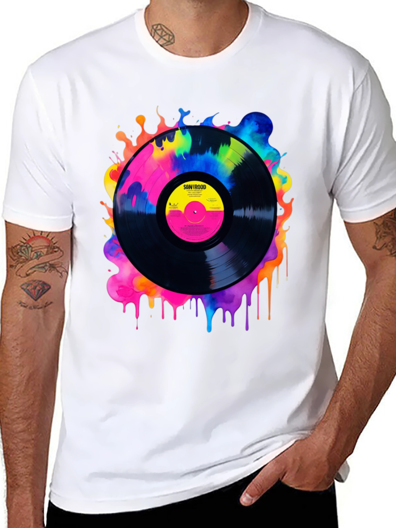 Retro Vinyl Record Graphic Tee