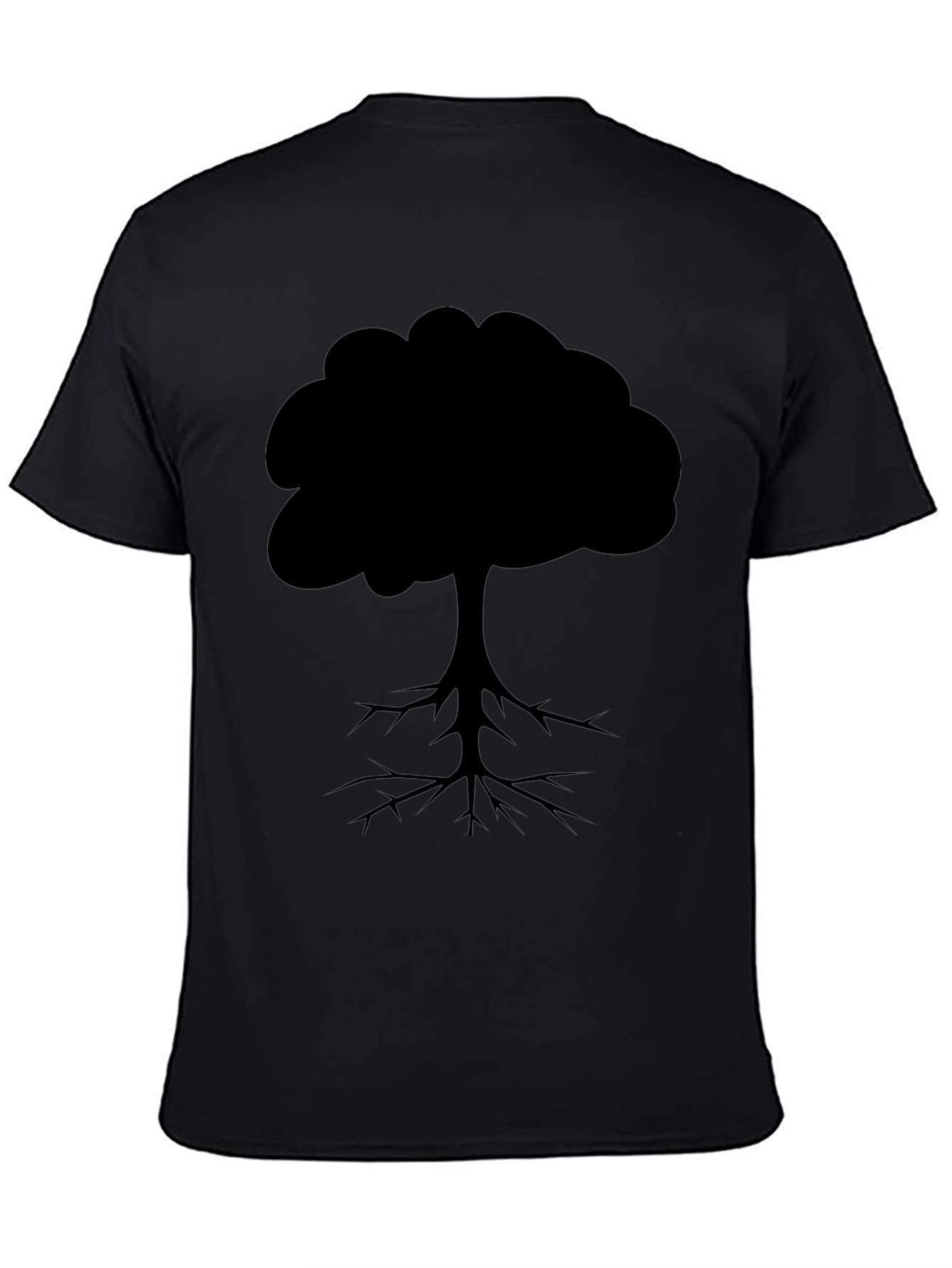 Tree Silhouette Graphic Tee - Black