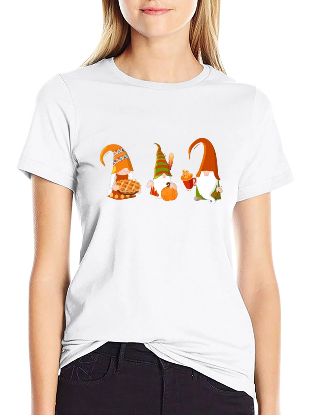 Thanksgiving Gnomes Black T-Shirt