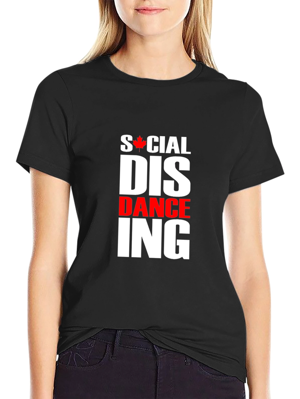 Social Dance-ing Funny Black Graphic T-Shirt