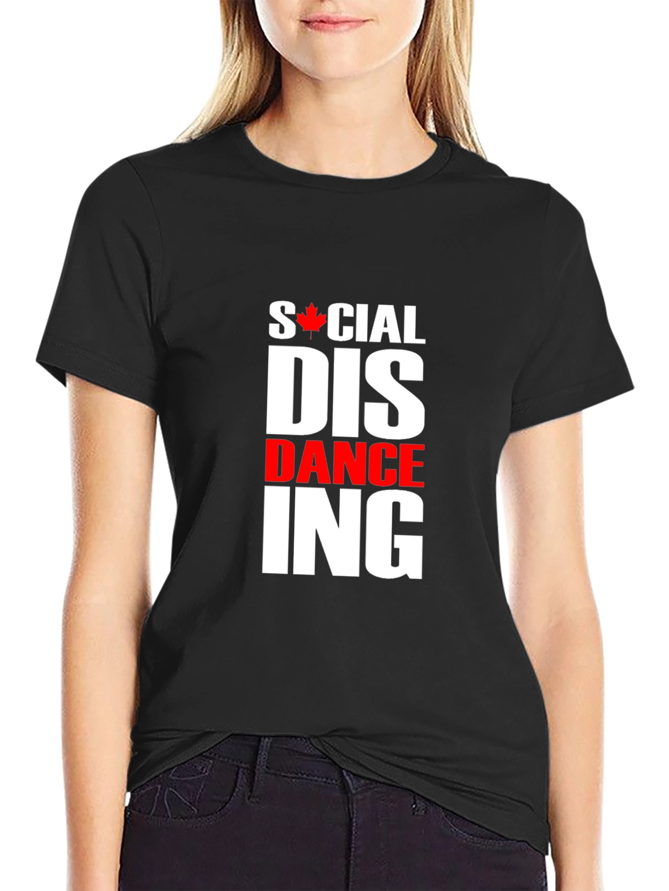 Social Dance-ing Funny Black Graphic T-Shirt