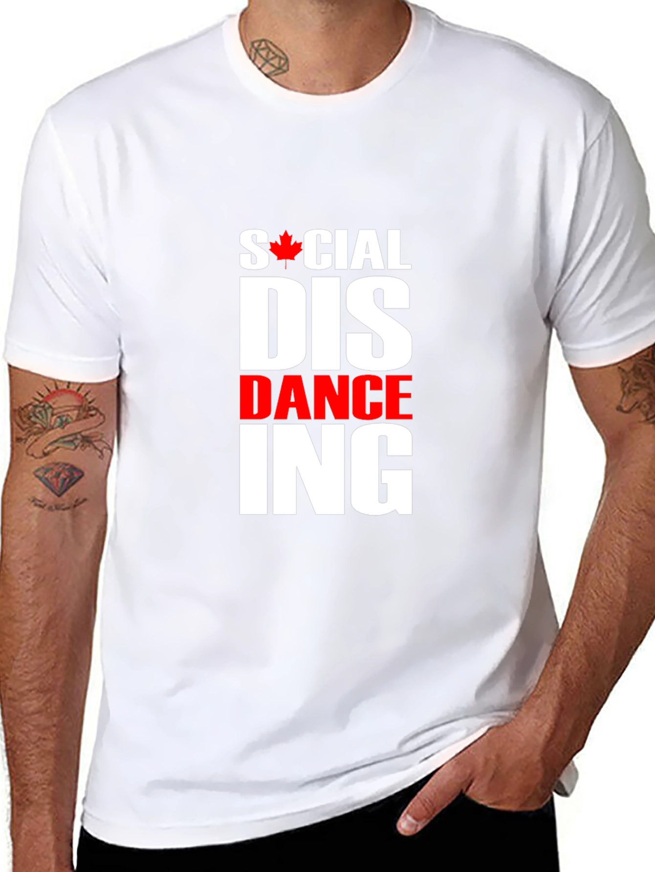 Social Dance-ing Funny Black Graphic T-Shirt