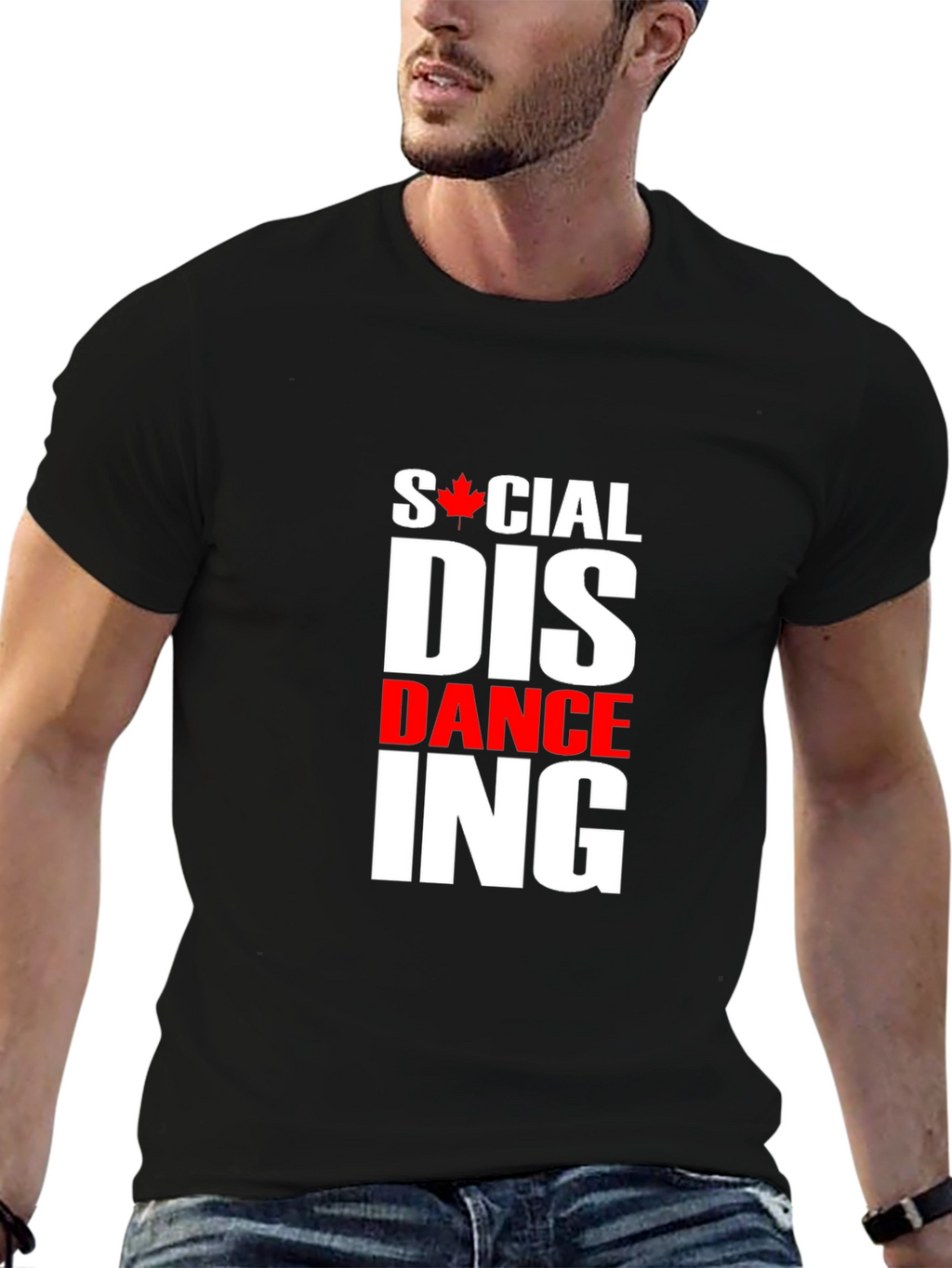 Social Dance-ing Funny Black Graphic T-Shirt