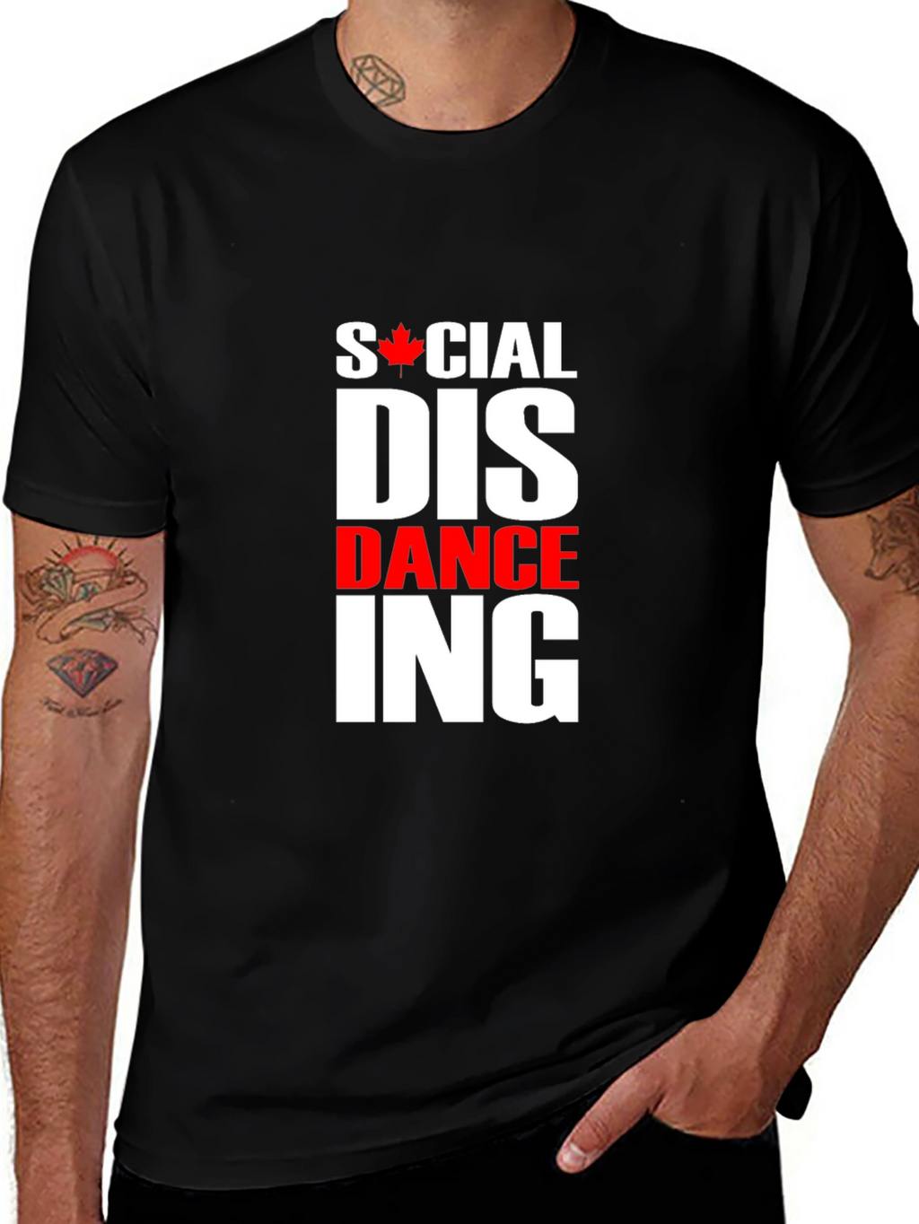 Social Dance-ing Funny Black Graphic T-Shirt