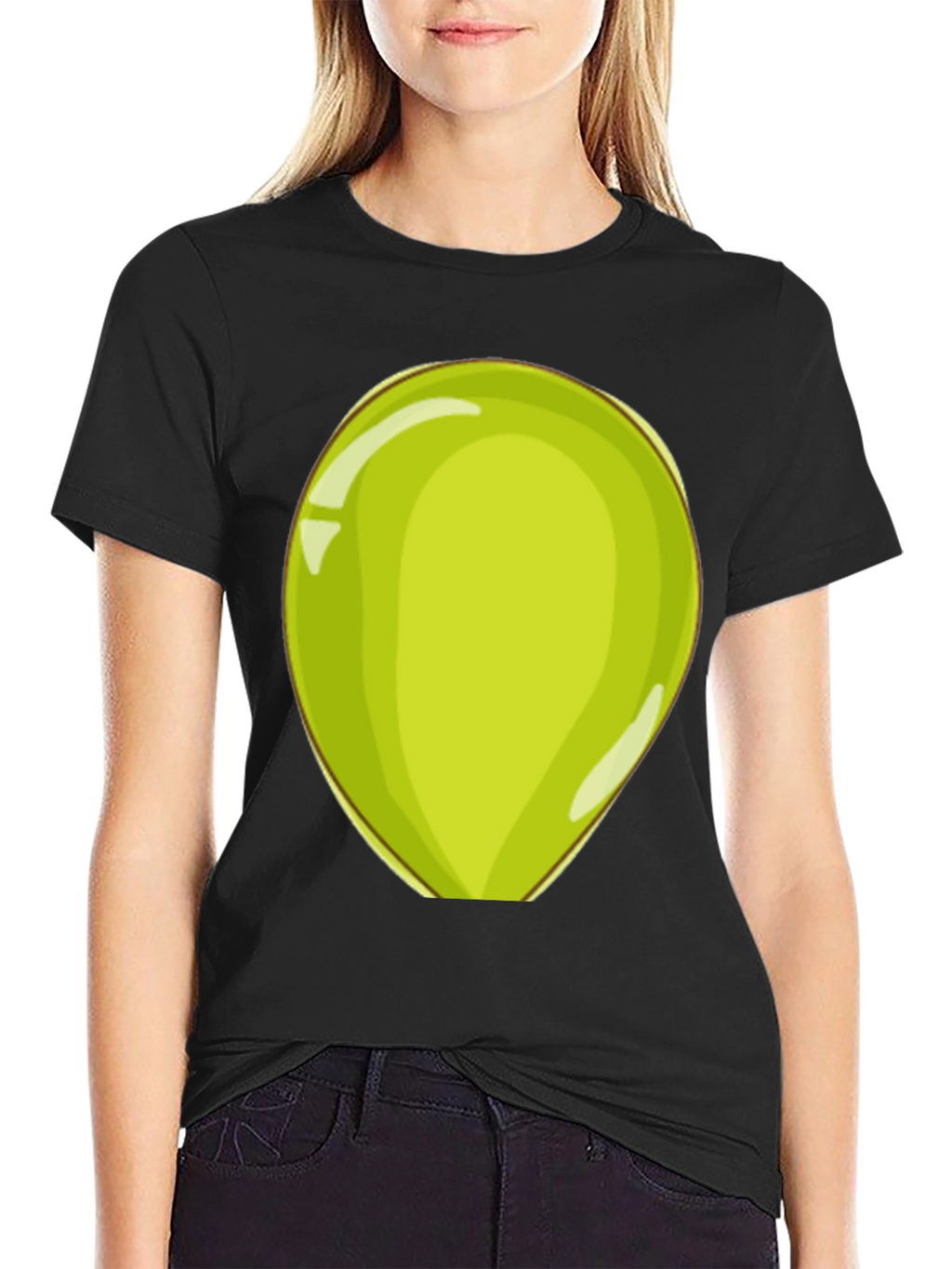 Fun Cartoon Green Egg Mens T-Shirt
