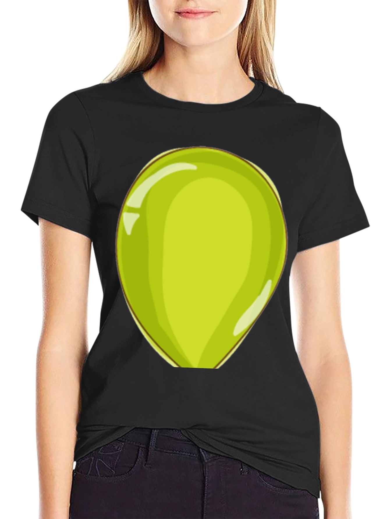 Fun Cartoon Green Egg Mens T-Shirt